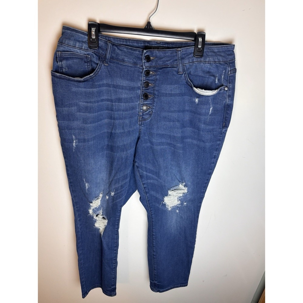 Judy Blue Women Jeans 18W‎ Denim JB88526 Boyfriend Fit